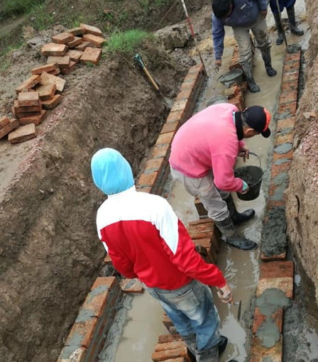 El municipio de Charata sigue construyendo alcantarillas en distintos sectores de la ciudad
